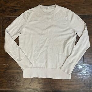 Lululemon oatmeal crewneck longsleeve  sweater cotton & cashmere